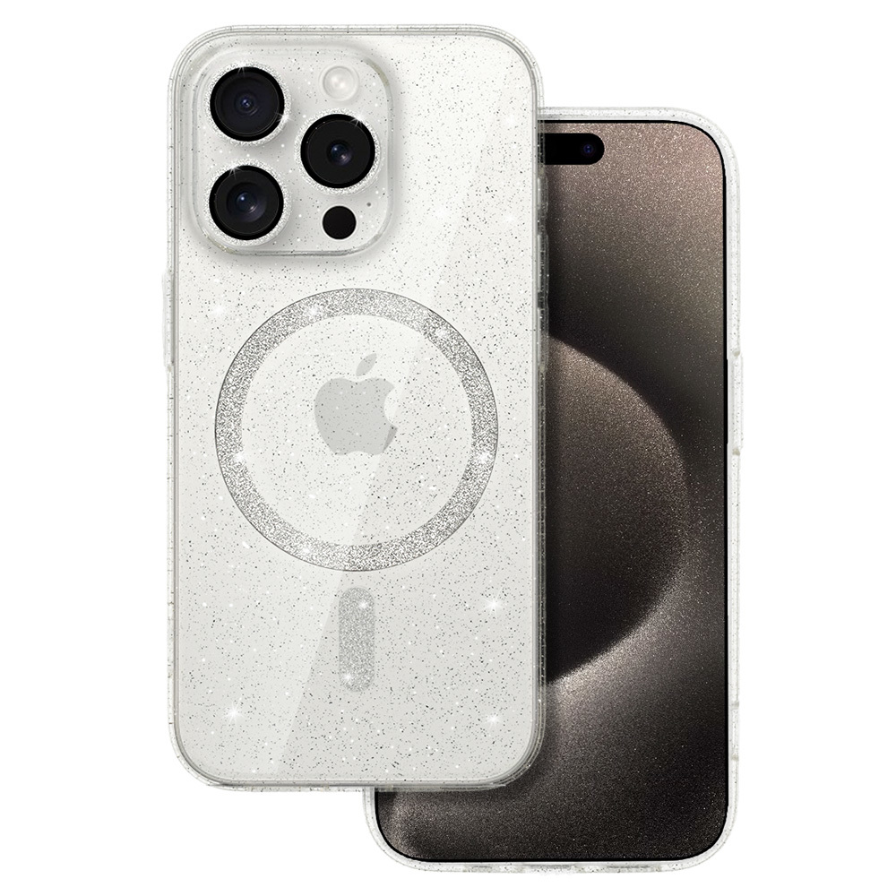 iPhone 12 Pro Max Glitter MagSafe tok átlátszó