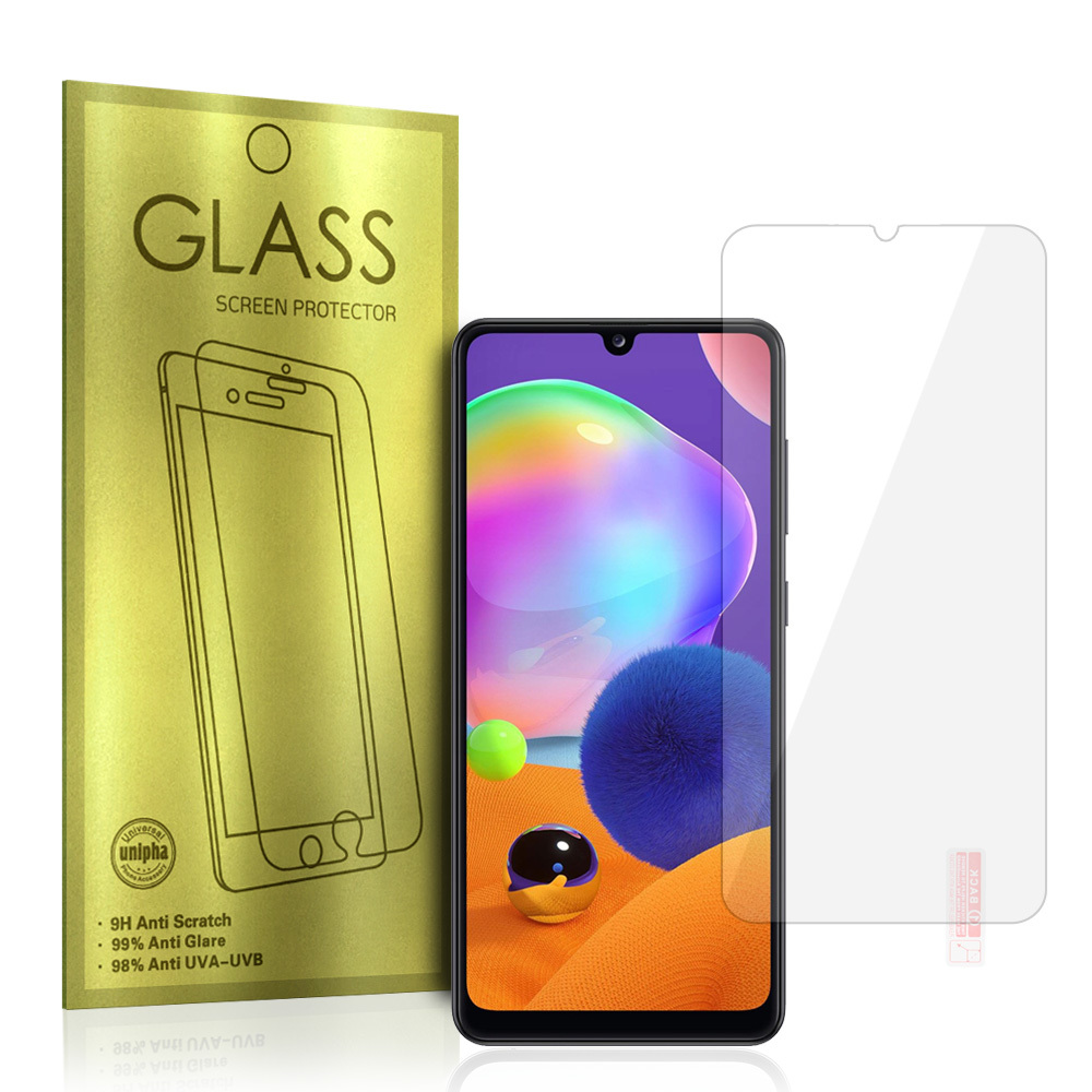 Samsung Galaxy A31 Glass Gold kijelzővédő üvegfólia