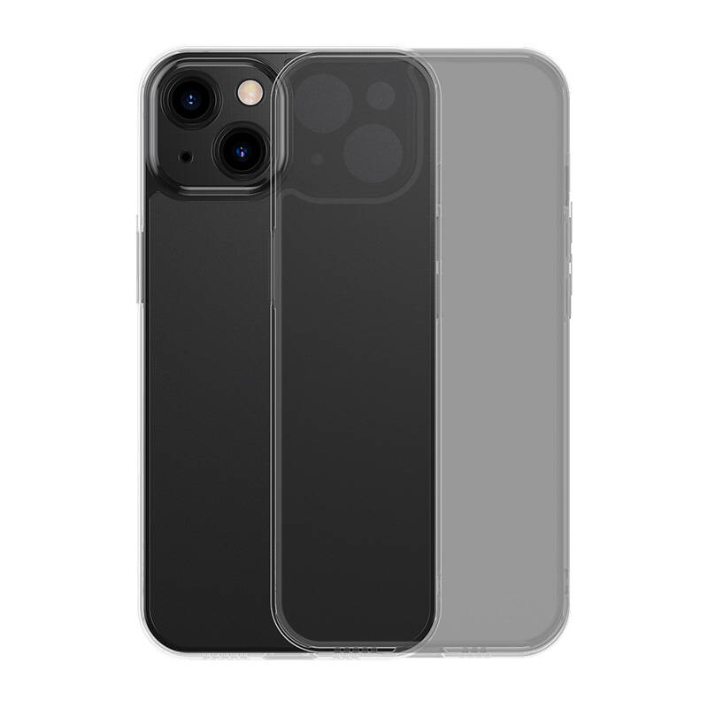 iPhone 13 Pro Baseus Matt üveg tok (áttetsző fekete) + kijelzővédő üvegfólia