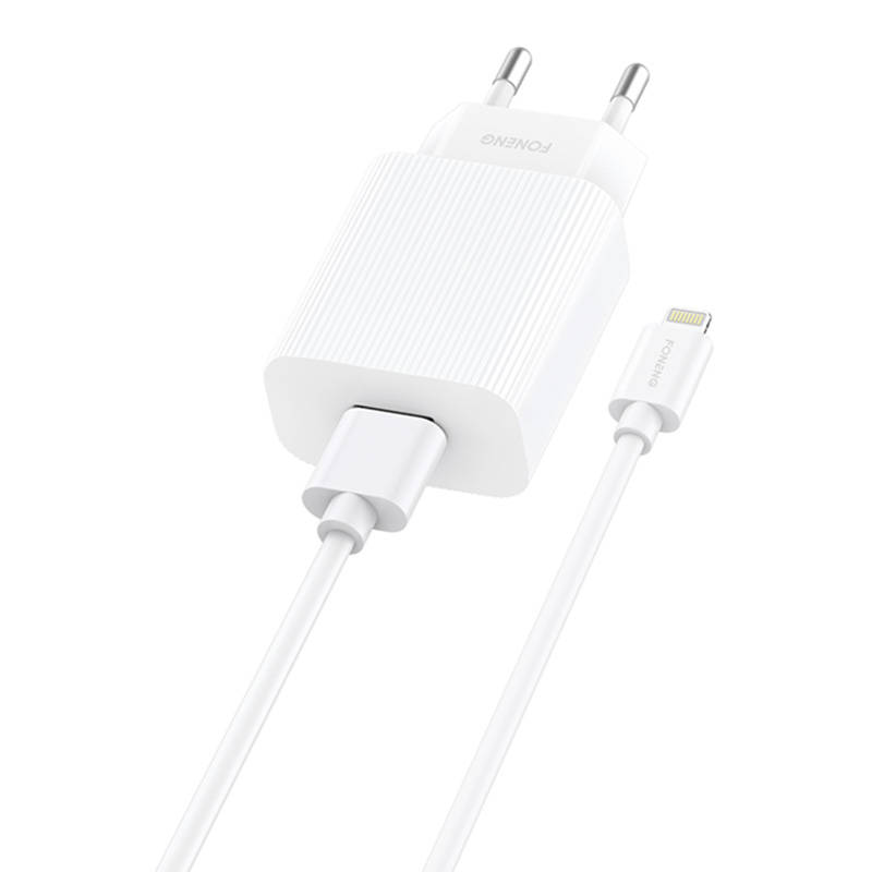 Foneng EU28 USB-A hálózati töltő adapter + USB - lightning kábel 2.4A