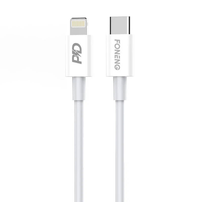 Foneng X31 USB-C - Lighting kábel, 20W 1m (fehér)