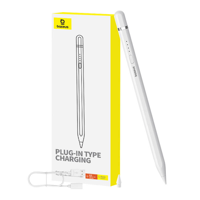 Active stylus Baseus Smooth Writing Series Stylus plug-in USB-C töltéssel (fehér)