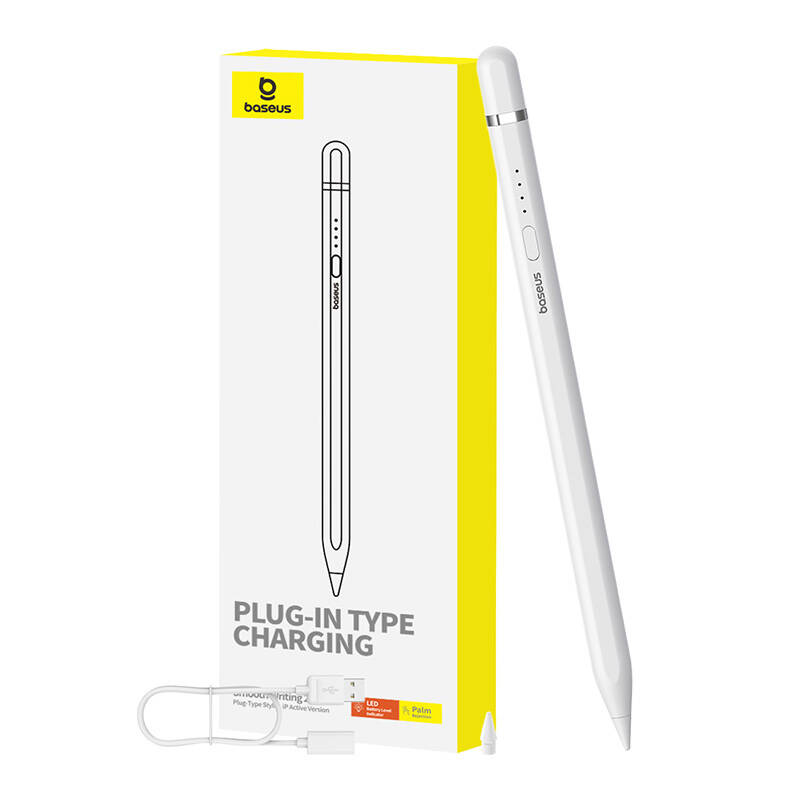 Active stylus Baseus Smooth Writing Series Stylus plug-in Lightning töltéssel (fehér) 