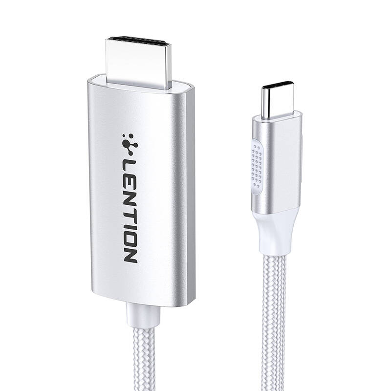 Lention USB-C - HDMI kábel 4K60Hz HDMI, 3m (ezüst)