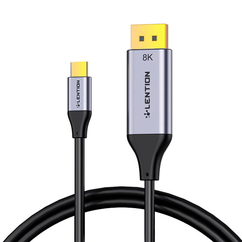 Lention USB-C - DisplayPort kábel 8K60Hz, 1.7m (fekete)