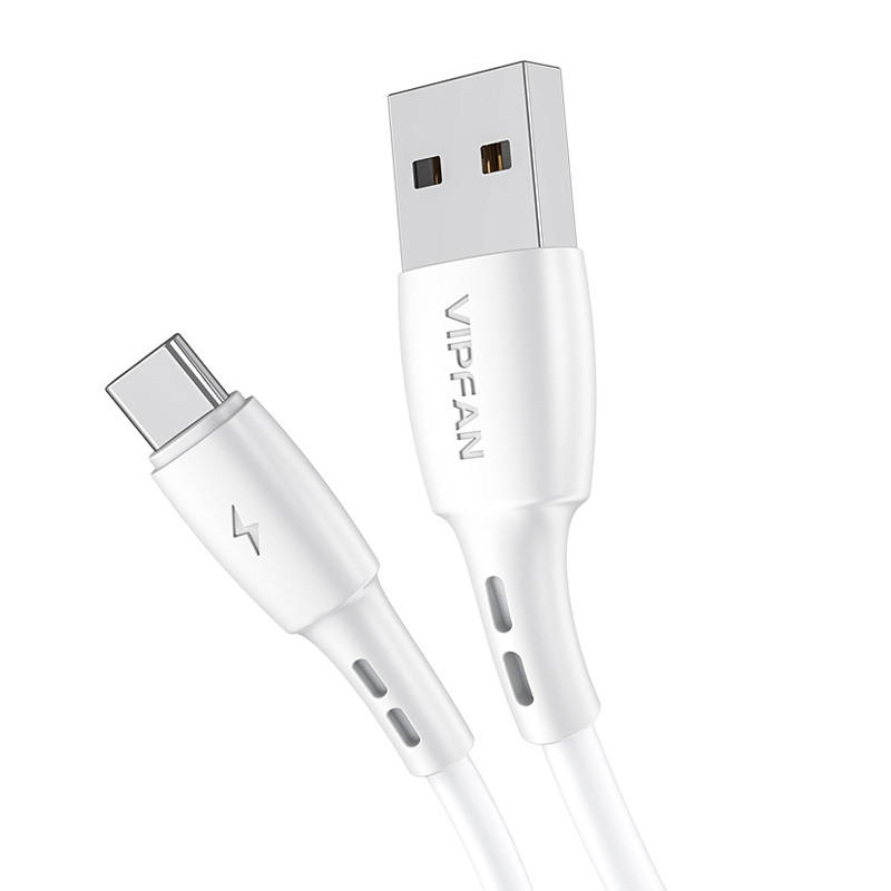 Vipfan Racing X05 USB-A - USB-C kábel 3A, 2m (fehér)