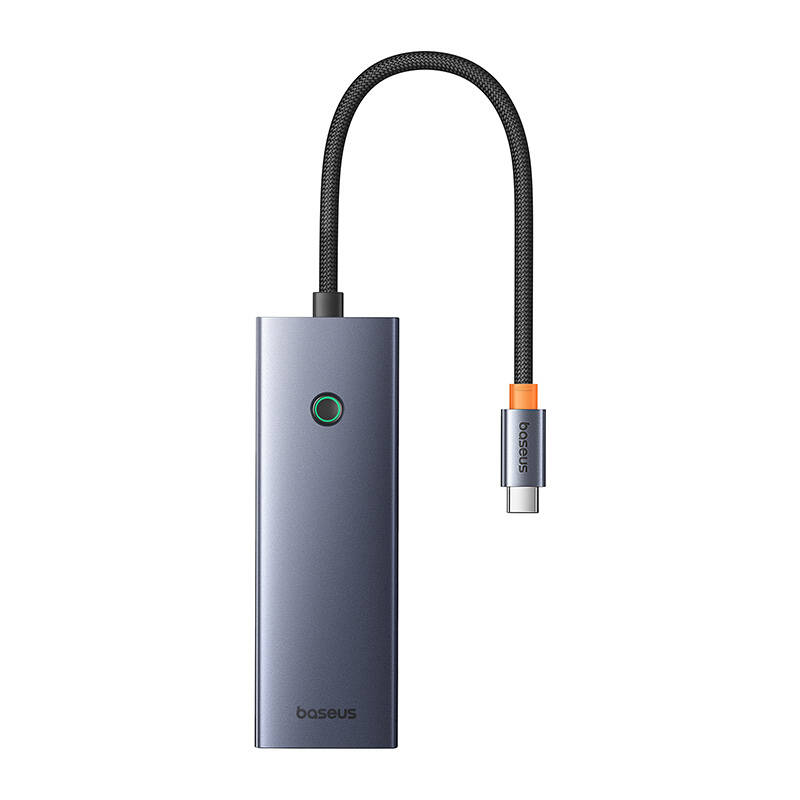 Baseus UltraJoy 7 az 1-ben USB-C HUB elosztó adapter USB-C - HDMI, 3xUSB 3.0, PD, SD/microSD (szürke)