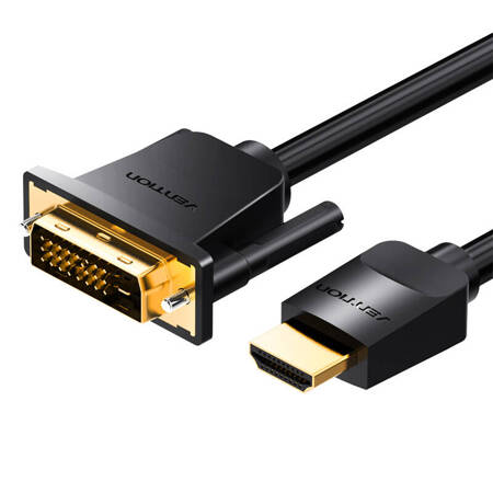 HDMI - DVI (24+1) kábel Vention ABFBF 1m, 4K 60Hz/ 1080P 60Hz (Fekete)