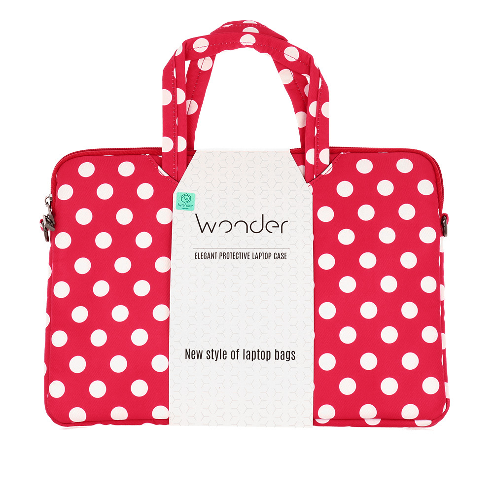 Wonder Briefcase Laptop 17 hüvelykes piros pöttyös - 6