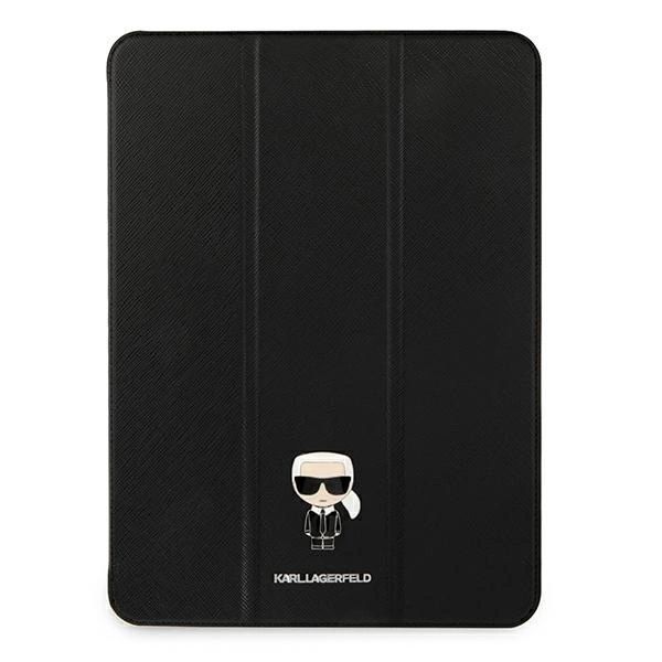 Karl Lagerfeld KLFC12OKMK iPad Pro 12.9" 2021 fliptok fekete Saffiano Karl Iconic tok