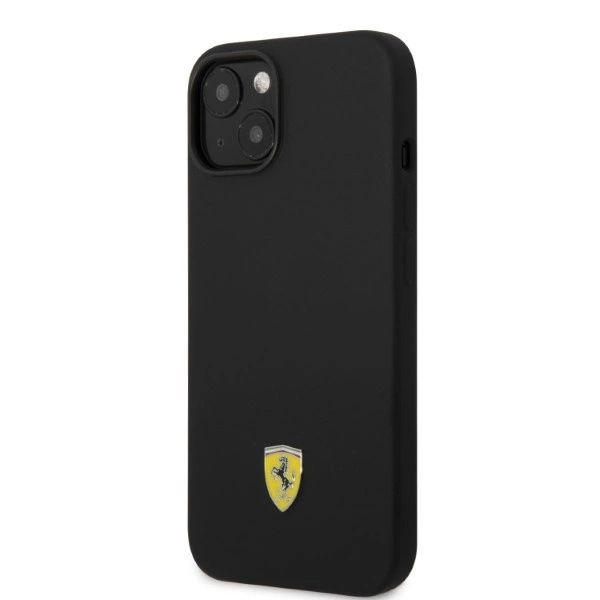 Ferrari FEHMSIP14SBK iPhone 14 6.1" fekete/fekete kemény tok szilikon fém logó MagSafe - 3