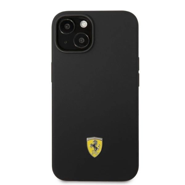 Ferrari FEHMSIP14SBK iPhone 14 6.1" fekete/fekete kemény tok szilikon fém logó MagSafe - 5