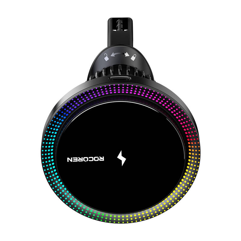 Rocoren RCZJ-XK01 vezeték nélküli autós töltő, 15W (fekete) - 4