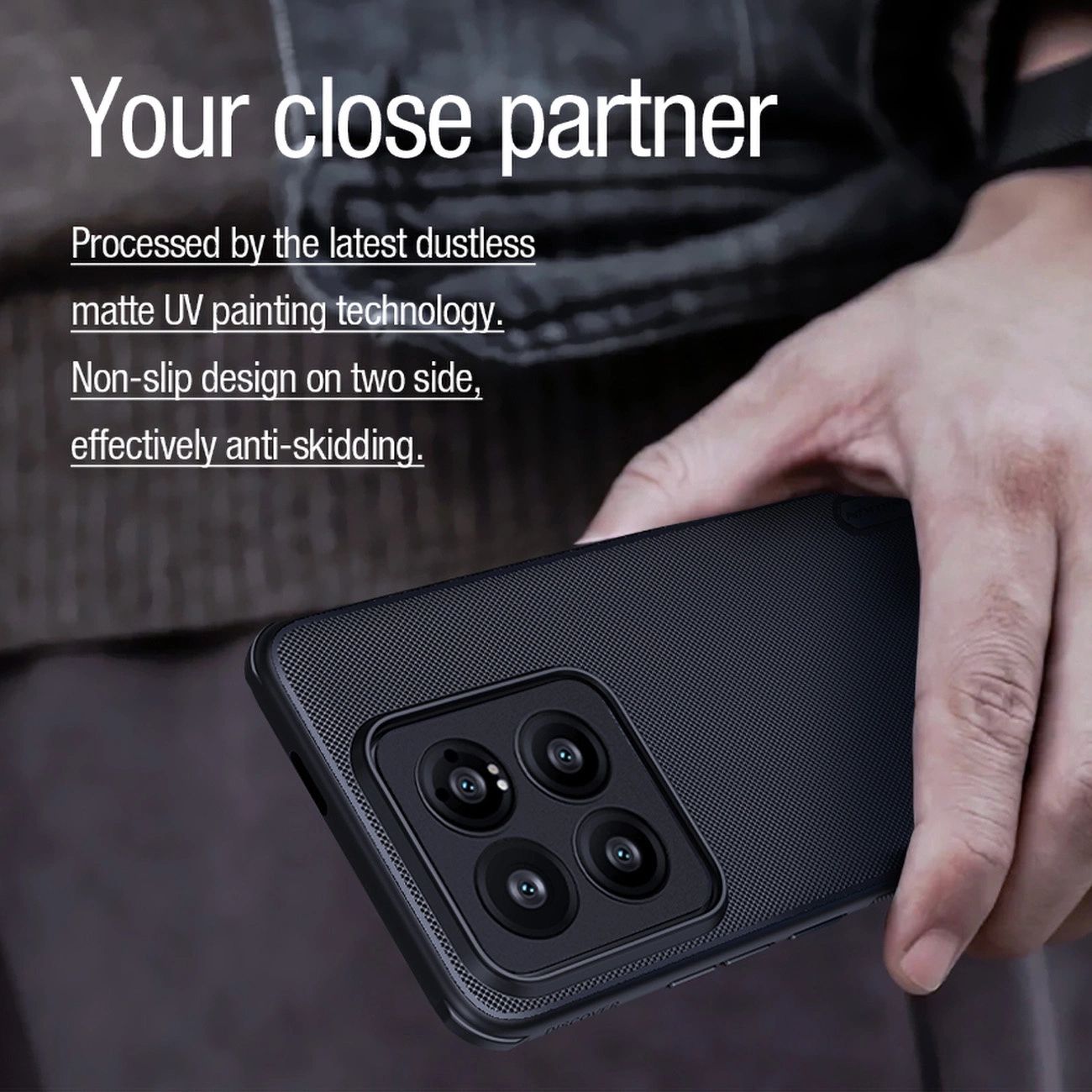 Nillkin Super Frosted Shield Pro Mágneses tok Xiaomi 14 Pro - fekete - 12