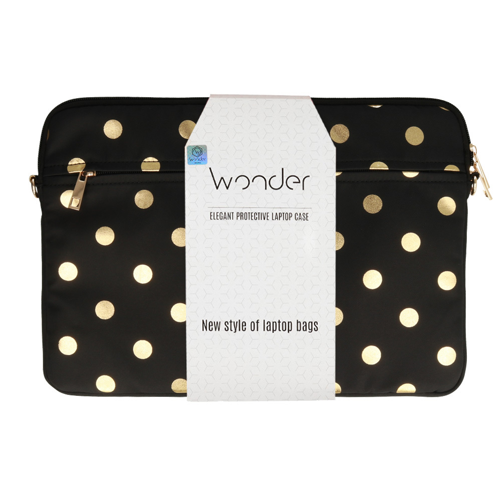 Wonder Sleeve Laptop 17 hüvelykes arany pöttyös táska - 7