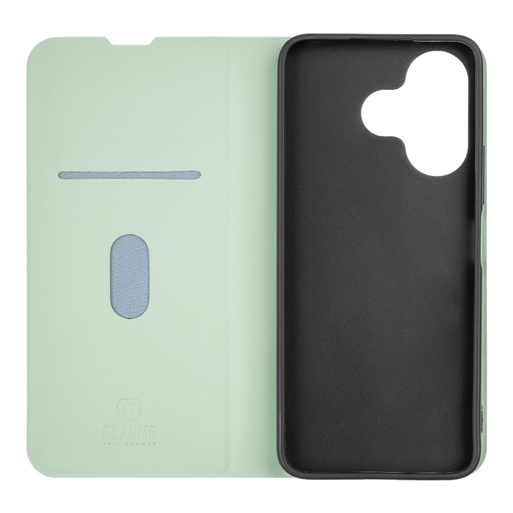 OBAL:ME SmoothTouch Xiaomi Redmi 13 4G/5G menta zöld fliptok - 4