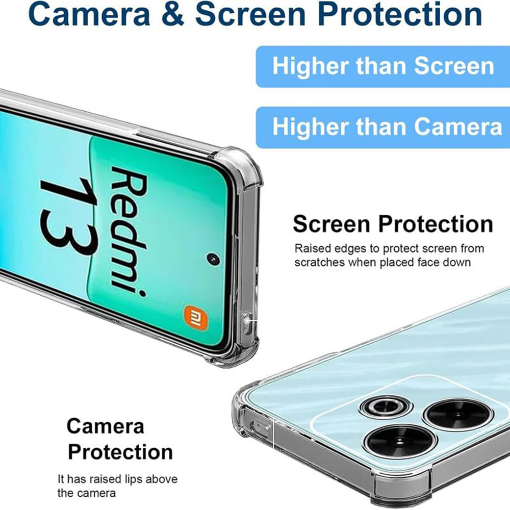  Techsuit - Ütésálló Átlátszó Szilikon - Xiaomi Redmi 13 / Poco M6 4G - Átlátszó tok - 5