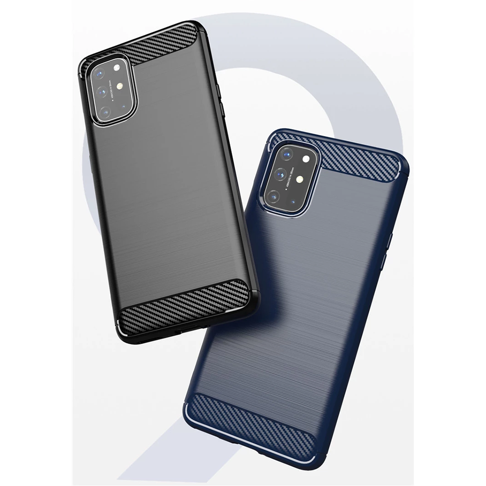  TechSuit - Szénszálas Szilikon - OnePlus 8T - Fekete tok - 9