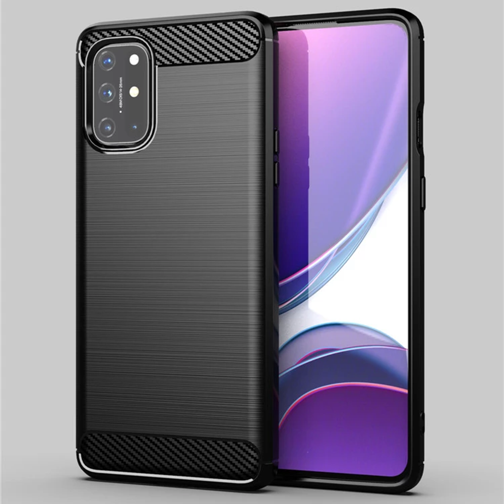  TechSuit - Szénszálas Szilikon - OnePlus 8T - Fekete tok - 13