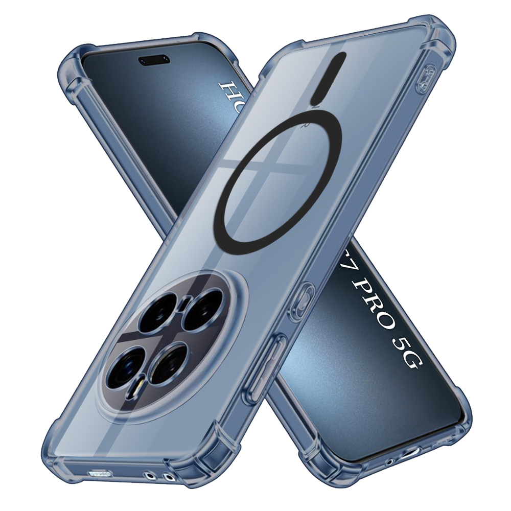 Honor Magic7 Pro Techsuit - Shockproof Clear Silicone MagSafe - Smoke Black tok