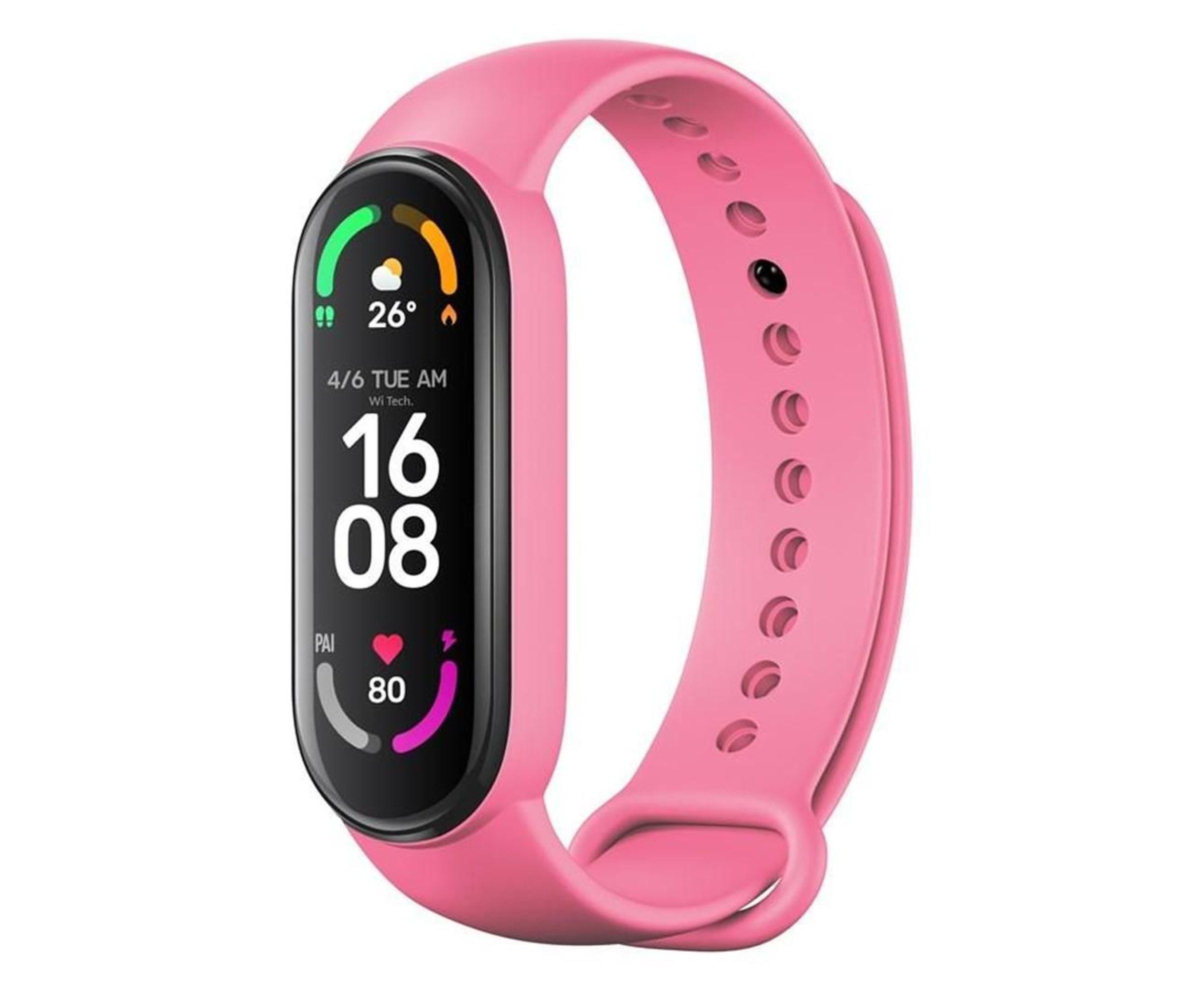 Szilikon szíj Xiaomi Mi Band 5 / 6 / 7 rózsaszín (37)