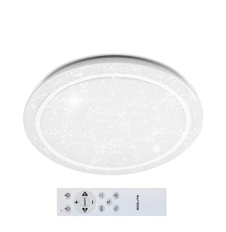 Asalite LED Mennyezeti Lámpa MIA 50W 3000K/4000K/6500K (3500 lumen) Kerek/Csillagos + RF Távirányító 3CCT+RGB
