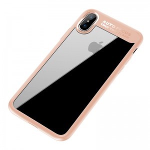 ROCK Clarity Series iPhone X/XS tok rózsaszín színben
