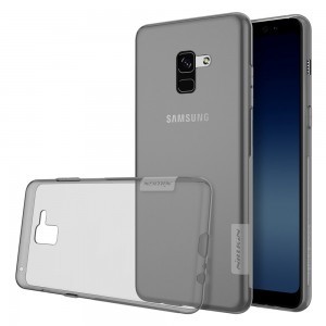 Nillkin Nature ultravékony áttetsző TPU tok Samsung A8 2018 szürke színben