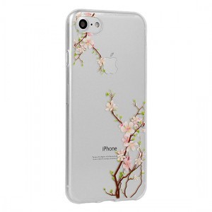 Floral szilikon tok iPhone XS MAX cseresznyefavirág mintával