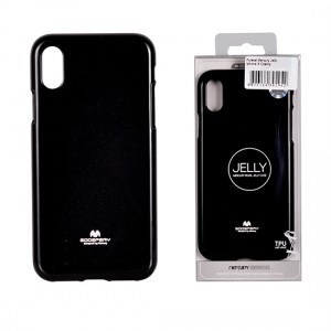 iPhone XS MAX Mercury Jelly szilikon tok fekete
