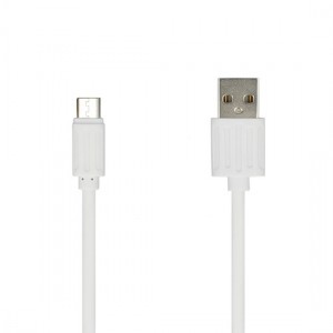 Micro USB - USB kábel fehér színben 3m