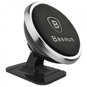 Baseus 360 univerzális műszerfalon rögzíthető mágneses autós telefontartó ezüst (SUGENT-NT0S)