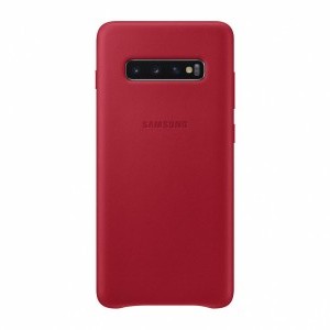 Samsung valódi bőr tok Samsung S10 Plus piros (EF-VG975LREGWW)