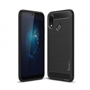 iPaky Slim szénszál mintájú TPU tok Huawei P20 Lite fekete