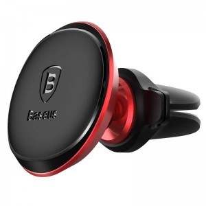Baseus univerzális mágneses szellőzőre erősíthető autós telefontartó piros (SUGX-A09)