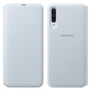 Samsung gyári kártyatartós fliptok Samsung A50 fehér