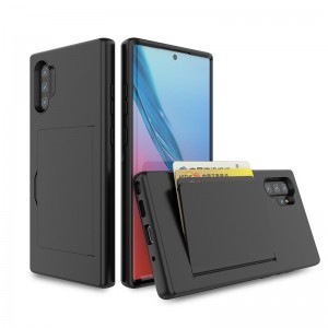 SMD Samsung Galaxy Note 10 N10-008 tok, bankkártya tartóval fekete