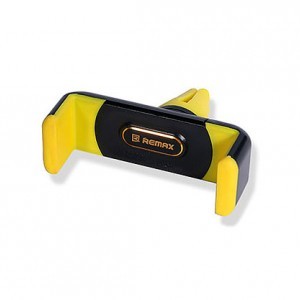 Remax szellőző lamellára rögzthető autós telefontartó fekete/sárga