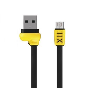 Micro USB kábel 1m fekete/sárga Remax RC-112m