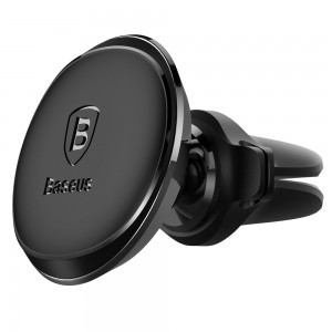 Baseus szellőzőre erősíthető mágneses autós telefontartó kábel elvezetéssel fekete (SUGX-A01)