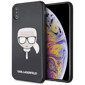 Karl Lagerfeld Iconic iPhone XS MAX fekete flitteres