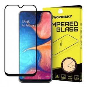 Wozinsky Super Tough kijelzővédő üvegfólia fekete kerettel Samsung A20e