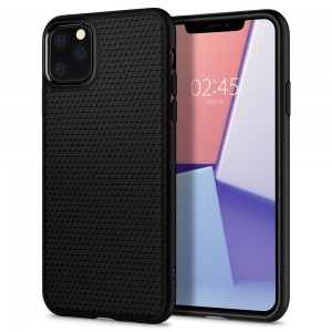 Spigen Liquid Air flexibilis TPU gél tok iPhone 11 Pro Max matt fekete