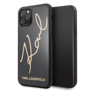 Karl Lagerfeld Signature flitteres keménytok iPhone 11 Pro fekete 