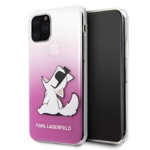 Karl Lagerfeld Choupette mintás tok iPhone 11 rózsaszín