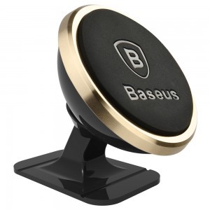 Baseus 360 univerzális műszerfalon rögzíthető mágneses autós telefontartó arany (SUGENT-NT0V)