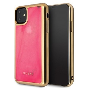 Guess Glow Dark Sand iPhone 11 tok pink (GUHCN61GLTRPI)