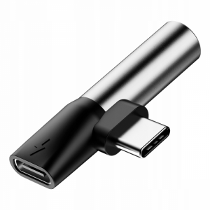 Baseus USB Type-C - Type-C + 3.5mm audio Adapter fekete/ezüst