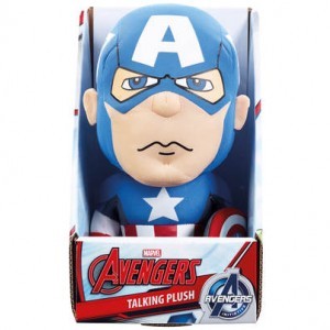 Marvel Avengers Amerika Kapitány beszélő plüssfigura 22 cm, Captain America plüss
