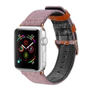 Duc Ducis Litchi Apple Watch 1/2/3/4 óraszíj (38/40mm) pink